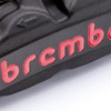 Brembo M4 Front Caliper Set Radial Mount - Black /Red Lettering