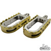 LA Choppers BMX Male Mount Footpegs - Chrome/Brass