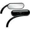 Arlen Ness Mini Oval Micro Mirrors - Black