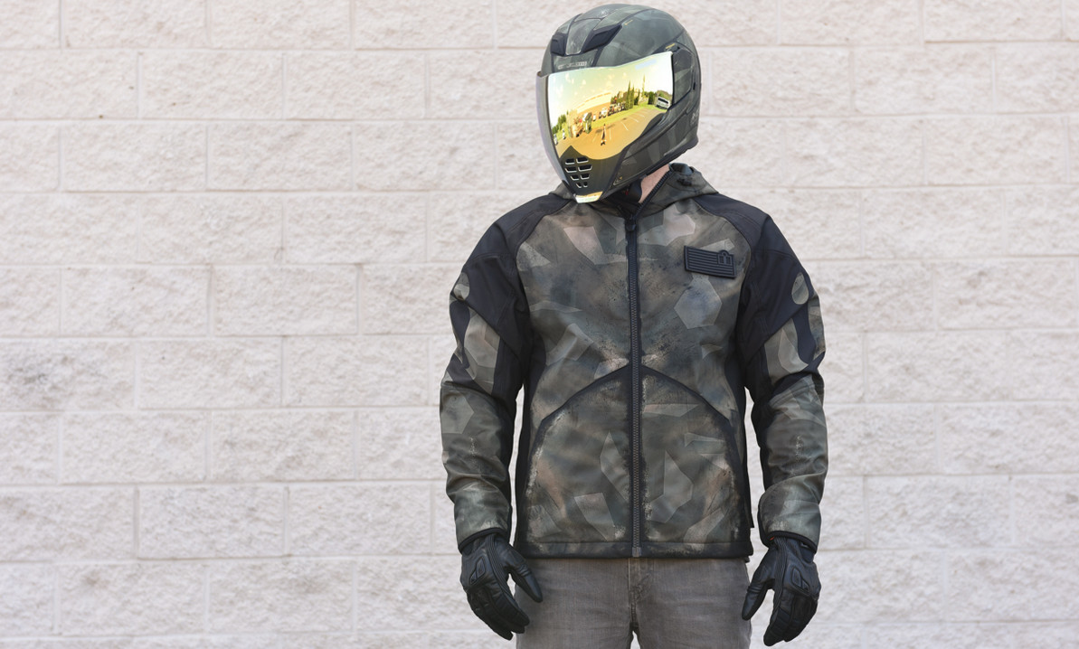 Icon Battlescar Jacket Icon Camo Biker Jacket Icon BattleScar 1