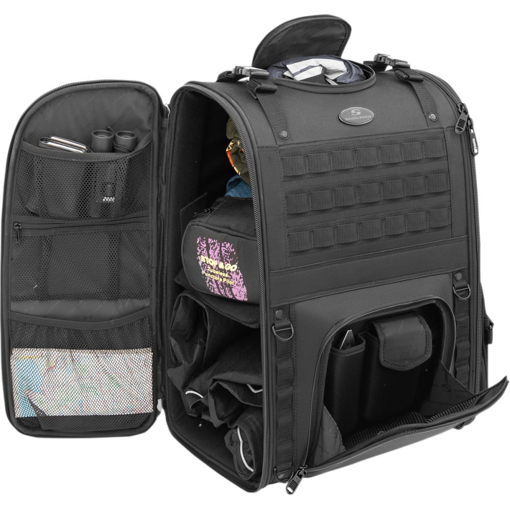 Saddlemen S3500 Tactical Sissy Bar Bag - Get Lowered Cycles