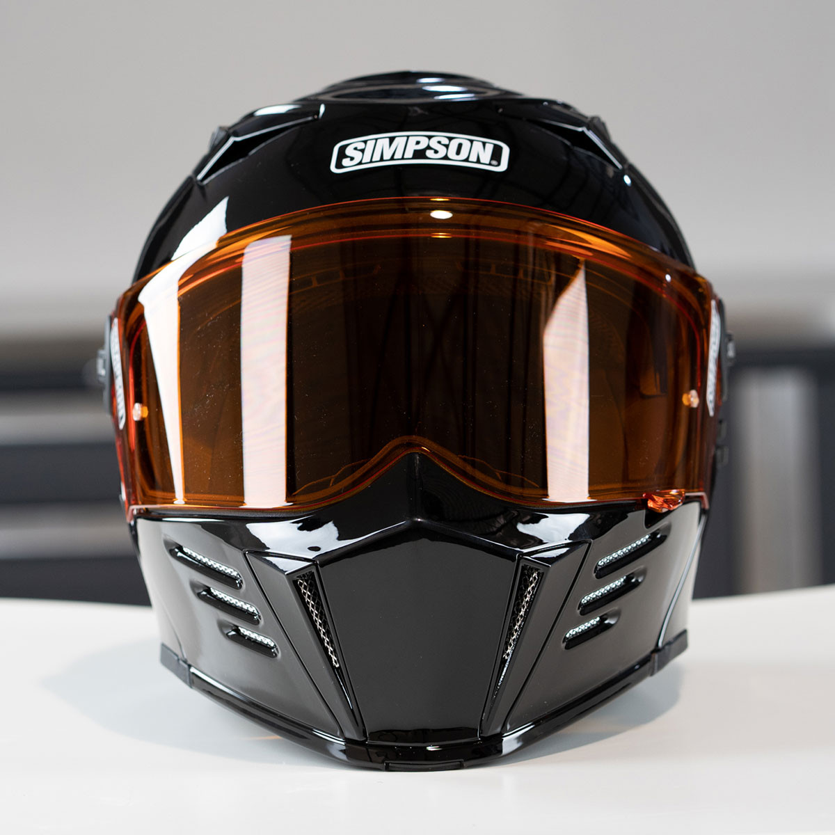 Simpson Mod Bandit Helmet Amber Face Shield Get Lowered Cycles