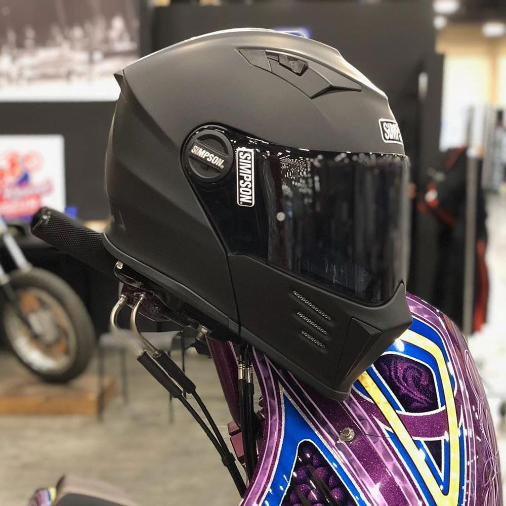 Simpson Mod Bandit Darksome ミラーシールド Simpson Mod Bandit Helmet Smoke External Face Shield - Get Lowered
