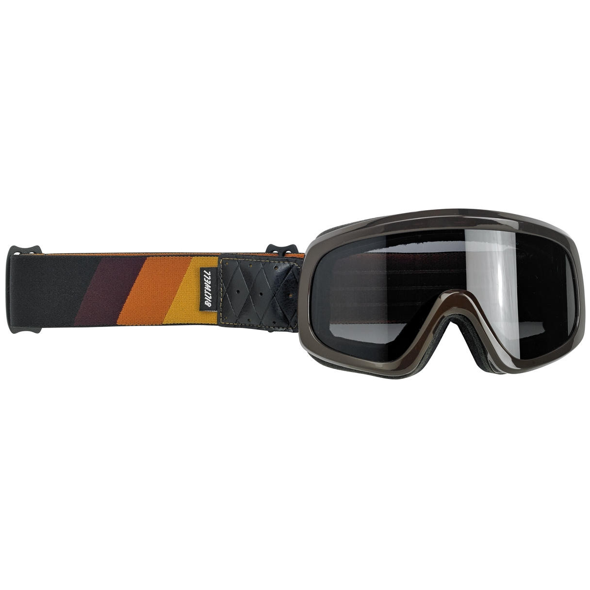 Biltwell Overland 2.0 Tri-Stripe Goggle - Gold/Rust/Brown - 2111