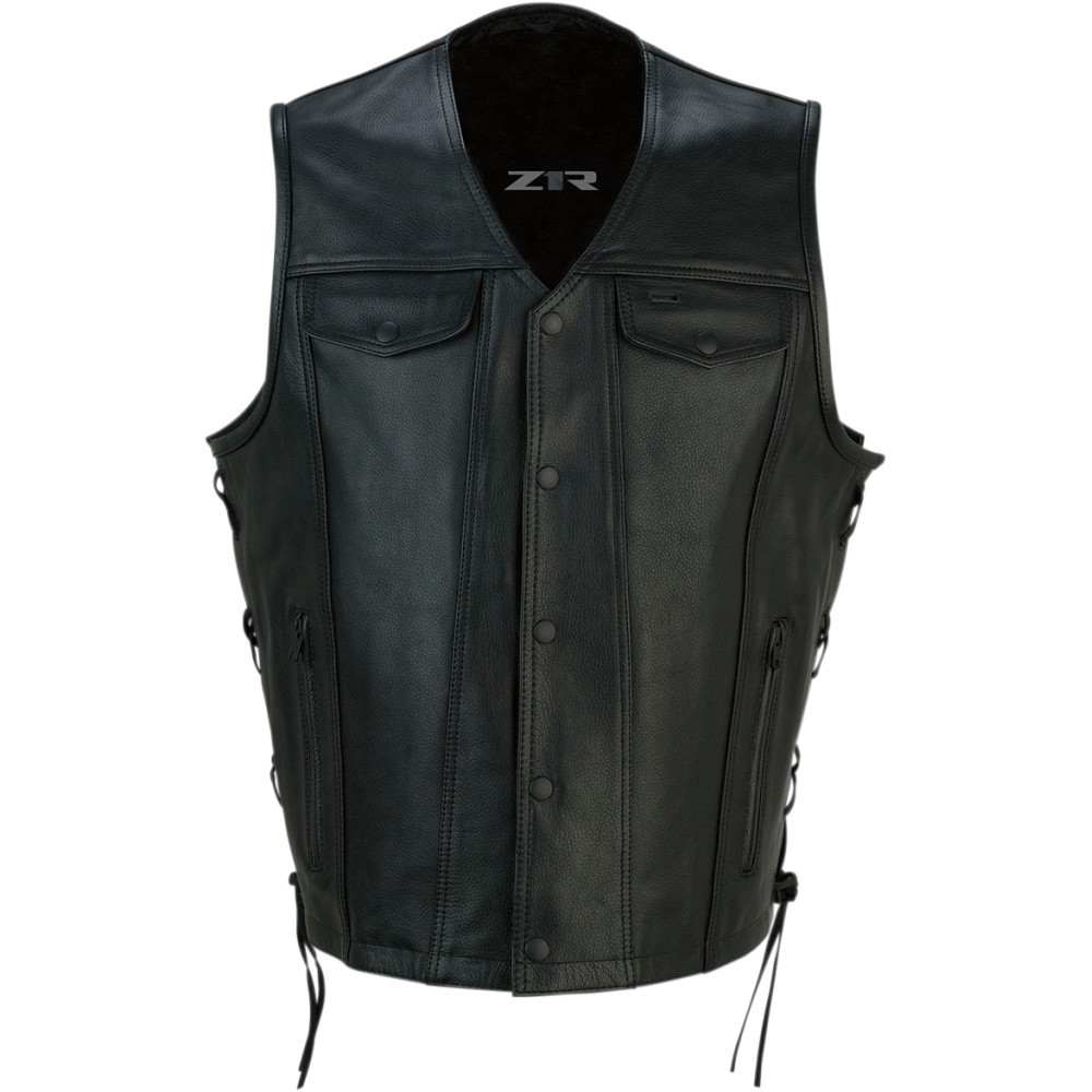 Z1R Gaucho Leather Motorcycle Vest - Get Lowered Cycles