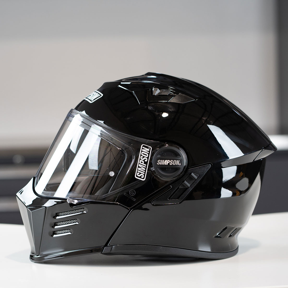Simpson Mod Bandit Modular Motorcycle Helmet - Gloss Black | Get
