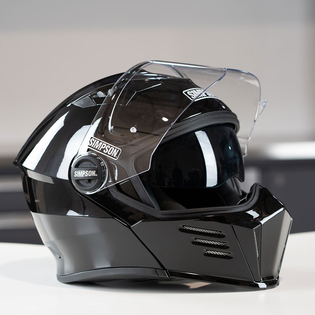 Simpson Mod Bandit Modular Motorcycle Helmet - Gloss Black | Get