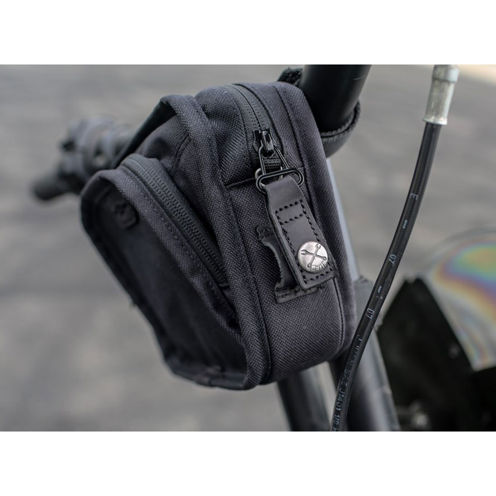 Burly Handlebar Bag - Black Cordura - B15-1012B - Get Lowered Cycles