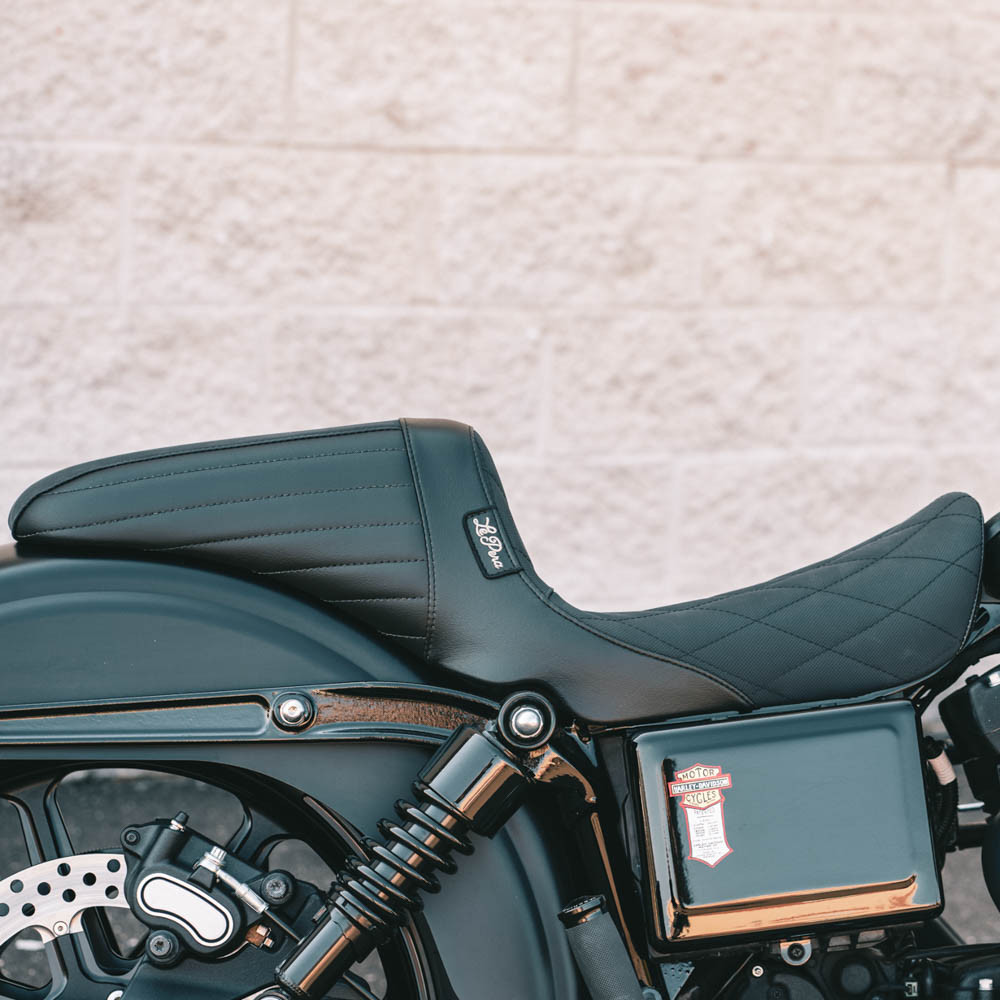LePera Kickflip Seat for 2006-2017 Harley Dyna - Diamond Gripp