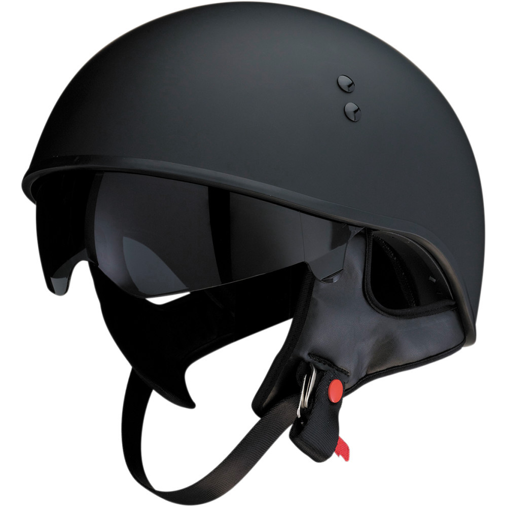 flat black motorcycle helmets Detour D.O.T. 3/4 Helmet for Riders with Visor Lightweight thermo injected Polycarbonate shell ILM Full Face Motorcycle Helmet