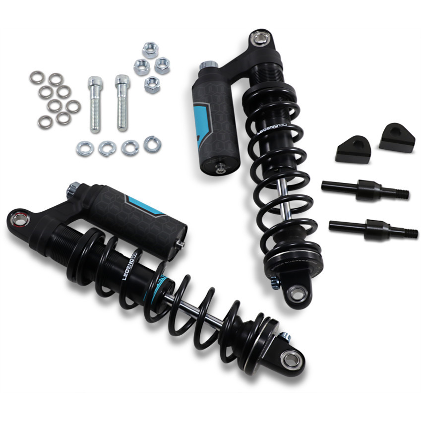 Legend RevoArc Piggyback Coil Shocks for Harley FXR Gold Get