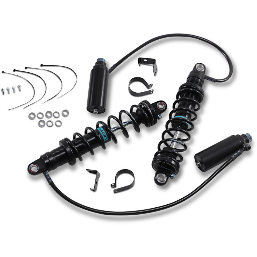 Legend Revo-Arc Remote Reservoir Coil Shocks for 2009-2013 Harley