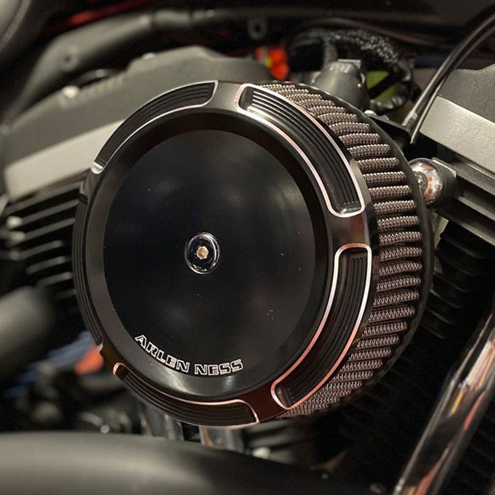 Arlen Ness Big Sucker Beveled Black Air Cleaner Kit for 1998-2022