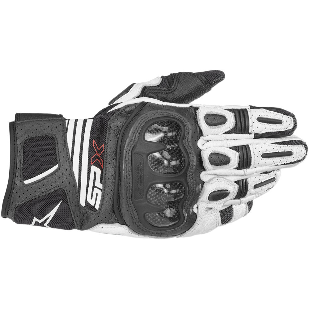 Alpinestars SP-X V2 Air Carbon Gloves - Black/White - Get Lowered