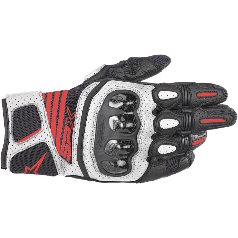 Alpinestars SP-X V2 Air Carbon Gloves - Black/White/Red - Get