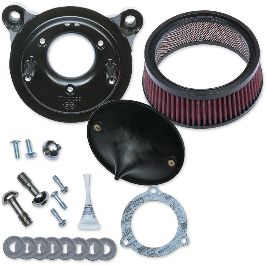 S&S Super Stock Stealth Air Cleaner Kit for 2008-2017 Harley Twin