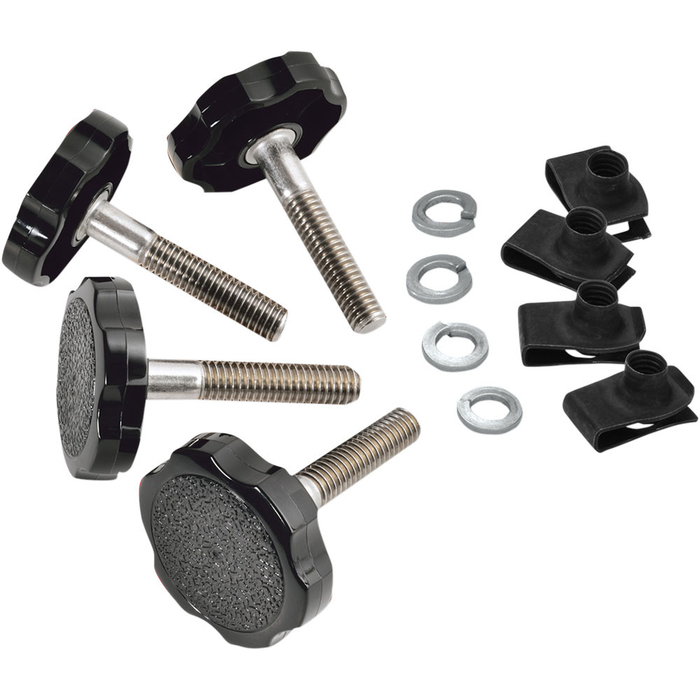 アクセサリー AJ Show Chrome Saddlebag Fastener Set for 1995-2020 Harley Touring