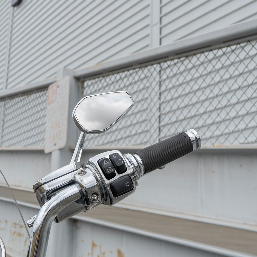 Arlen Ness Mini Stocker Mirrors for Harley - Chrome - 13-157 - 13