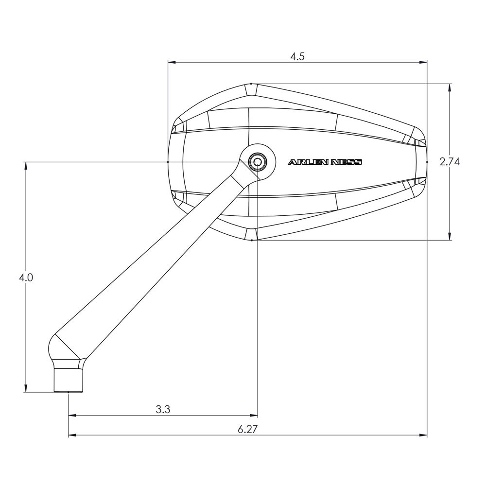 Arlen Ness Mini Stocker Mirrors for Harley - Gold - 13-151 - 13