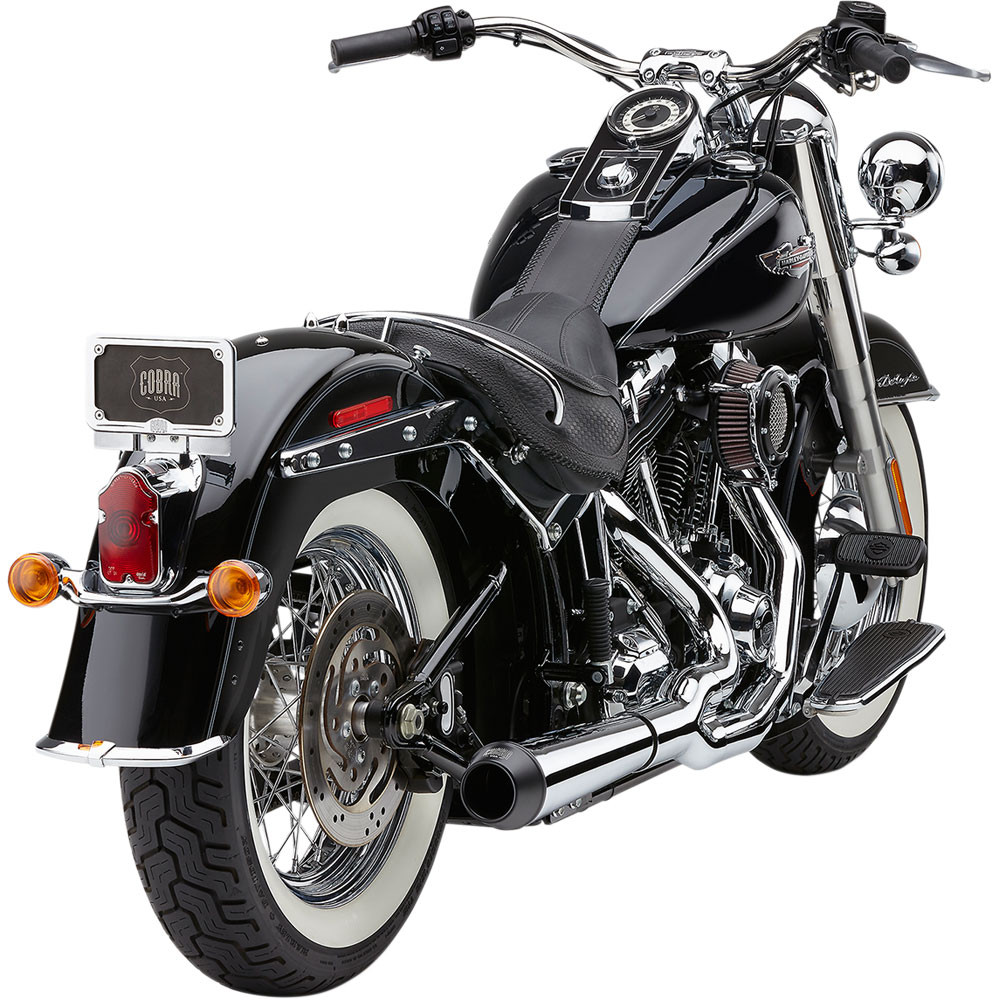 Cobra El Diablo 21 Exhaust for 20072011 Harley Softail Models Chrome
