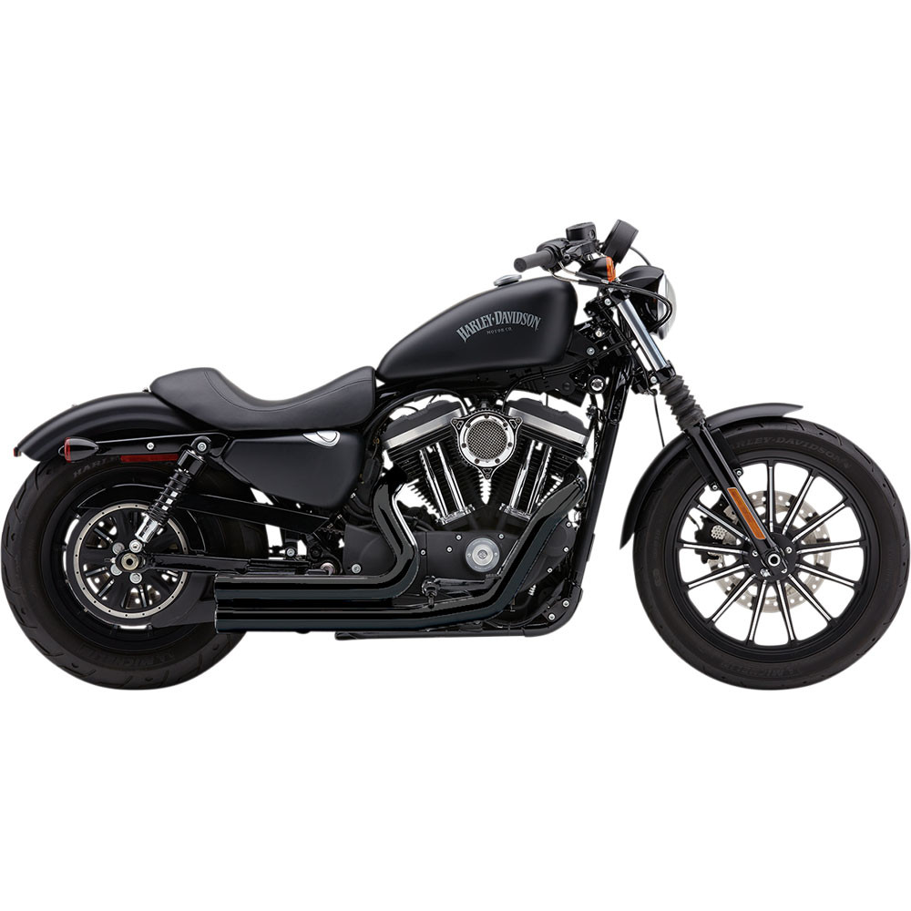 パーツ COBRA Speedster 909 Exhaust System Black Cobra Speedster Short 909 Exhaust for 2014-2022 Harley Sportster