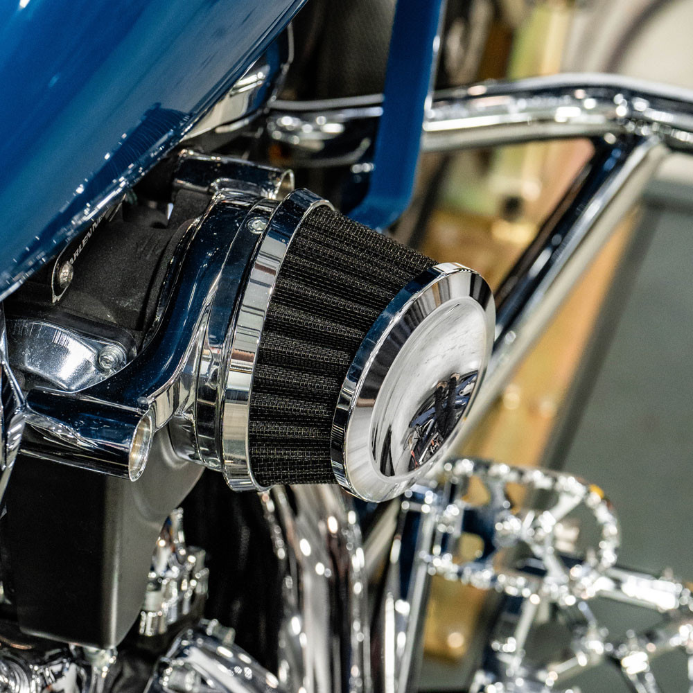 Arlen Ness Mini 22° Air Cleaner for 2017-2023 Harley M8 - Chrome