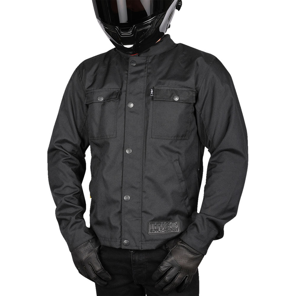 ジャケット・アウター atlast wool MELTON RIDERS JACKET Thrashin Supply Atlas V2 Riding Jacket - Black - TMJ-09-10 - Get