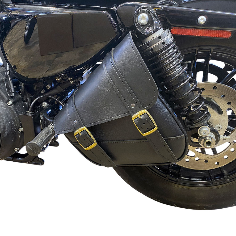 Willie & Max Dual Shock Brass Monkey Swingarm Bag - Black - 59778