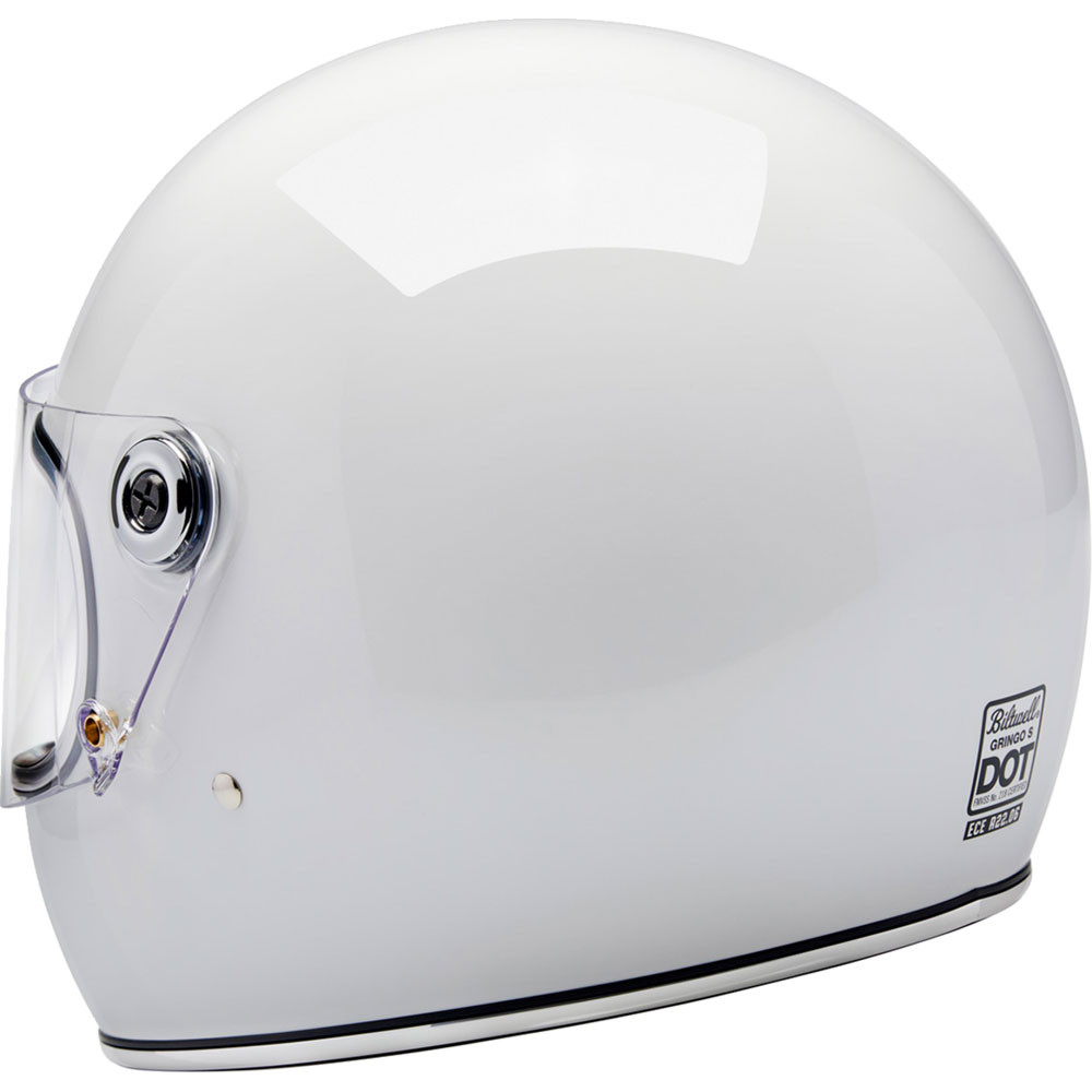 Biltwell Gringo S ECE Gloss White Helmet - Get Lowered Cycles