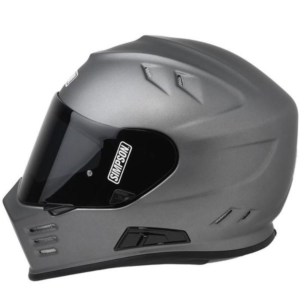 Simpson Ghost Bandit Motorcycle Helmet - Flat Alloy - Get Lowered