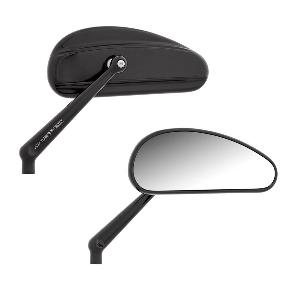 Arlen Ness Downdraft Forged Mirrors for Harley - Black - 510-026