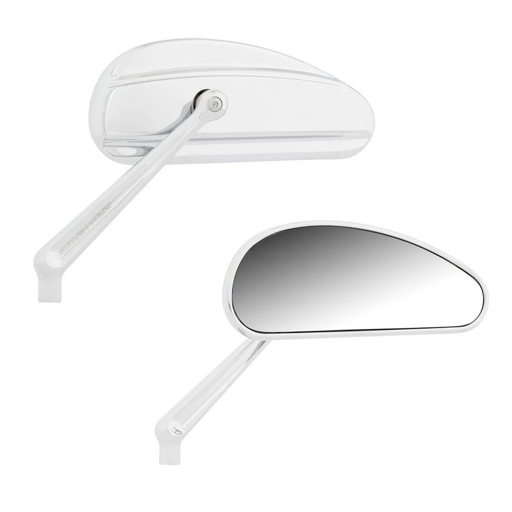 Arlen Ness Downdraft Forged Mirrors for Harley - Chrome - 510-027