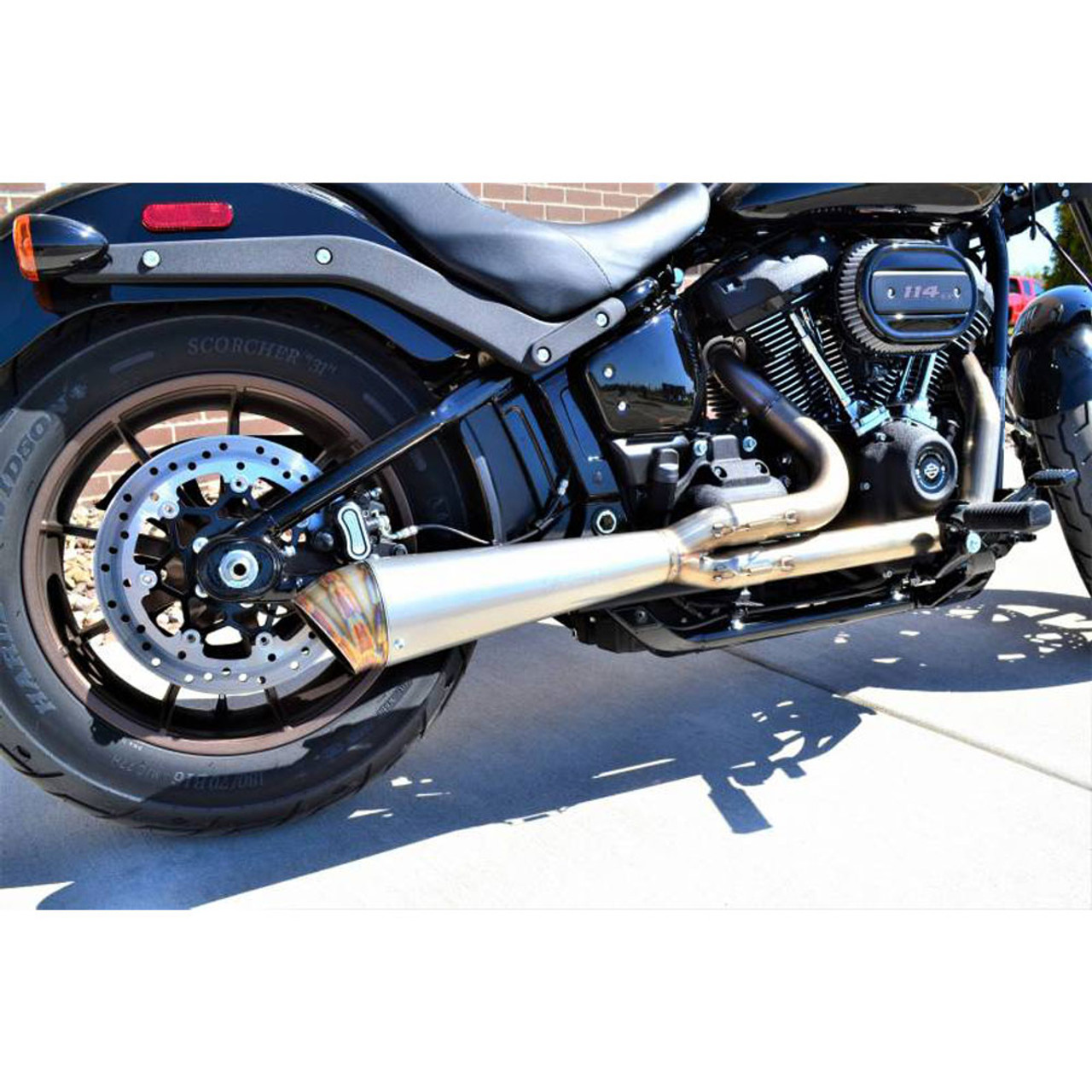 Bassani Road Rage 2 1 Exhaust For 2018 2022 Harley Softail Black Chrome 1s72m Get Lowered 