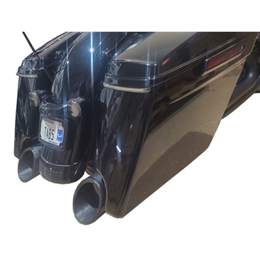HYBRID CAL.450 ガスポート付きハイブリッドバレル TAB Performance 50 Cal Slip On Mufflers for 1995-Up Harley Touring FL