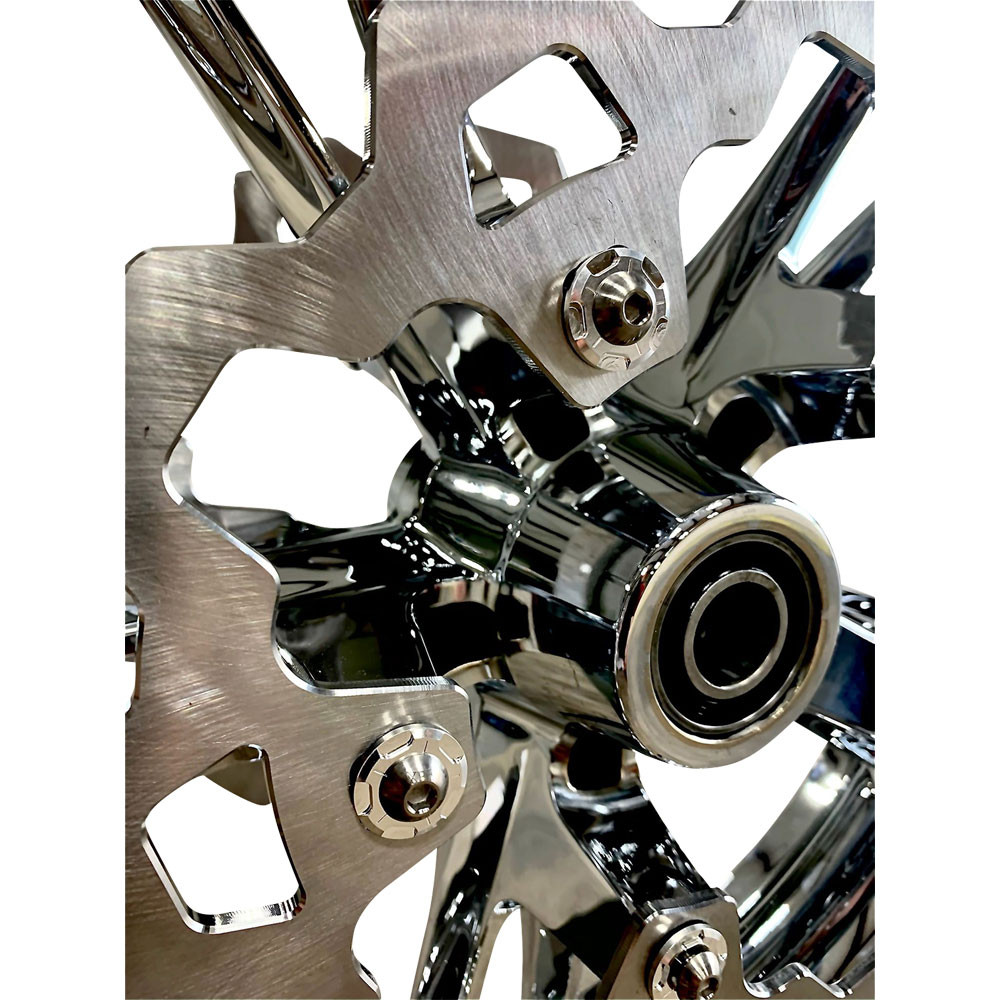 Lyndall OnePiece Brake Rotor for 20142021 Harley Touring Enforcer/Prodigy Wheel Chrome 3