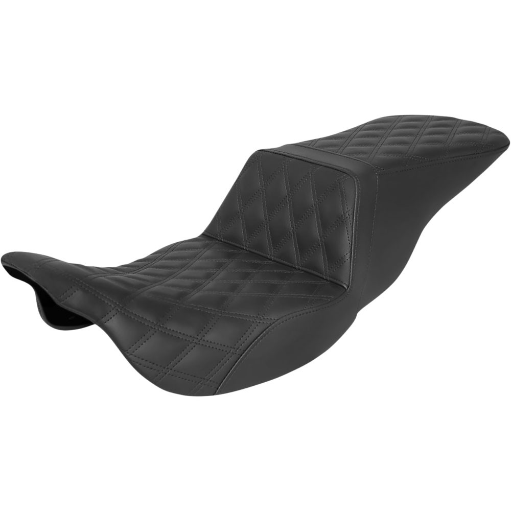 Saddlemenツアー Step-Up シート ブラック Saddlemen Tour Step-Up Seat for 2008-2023 Harley Touring - Full