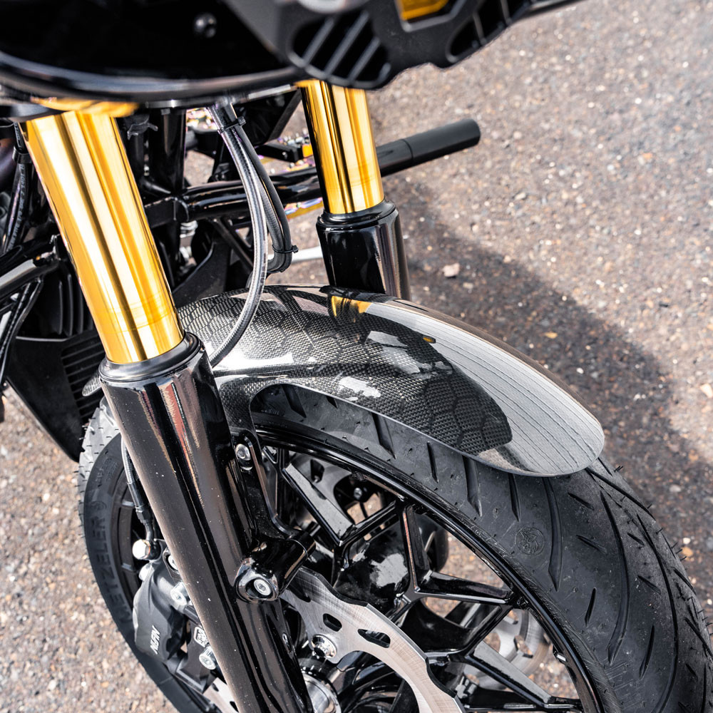 Original Garage OG Shorty Bagger Carbon Fiber Fender for Harley