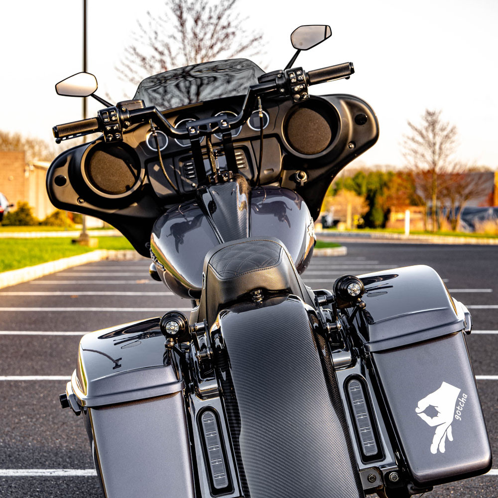 LA Choppers Valley Handlebars For Harley Models - Gloss Black - LA
