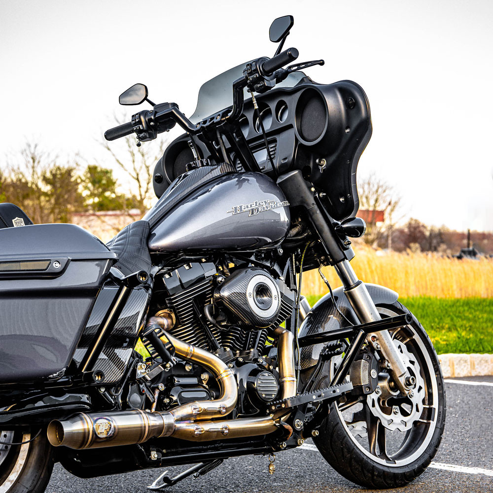 LA Choppers Valley Handlebars For Harley Models - Gloss Black - LA