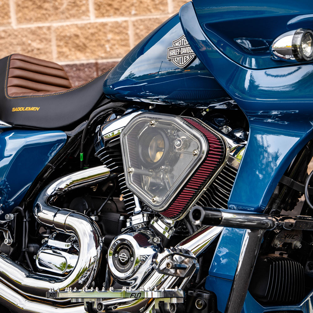 Alloy Art Boom Box Air Cleaner Kit for 2017-2023 Harley M8 - Clear
