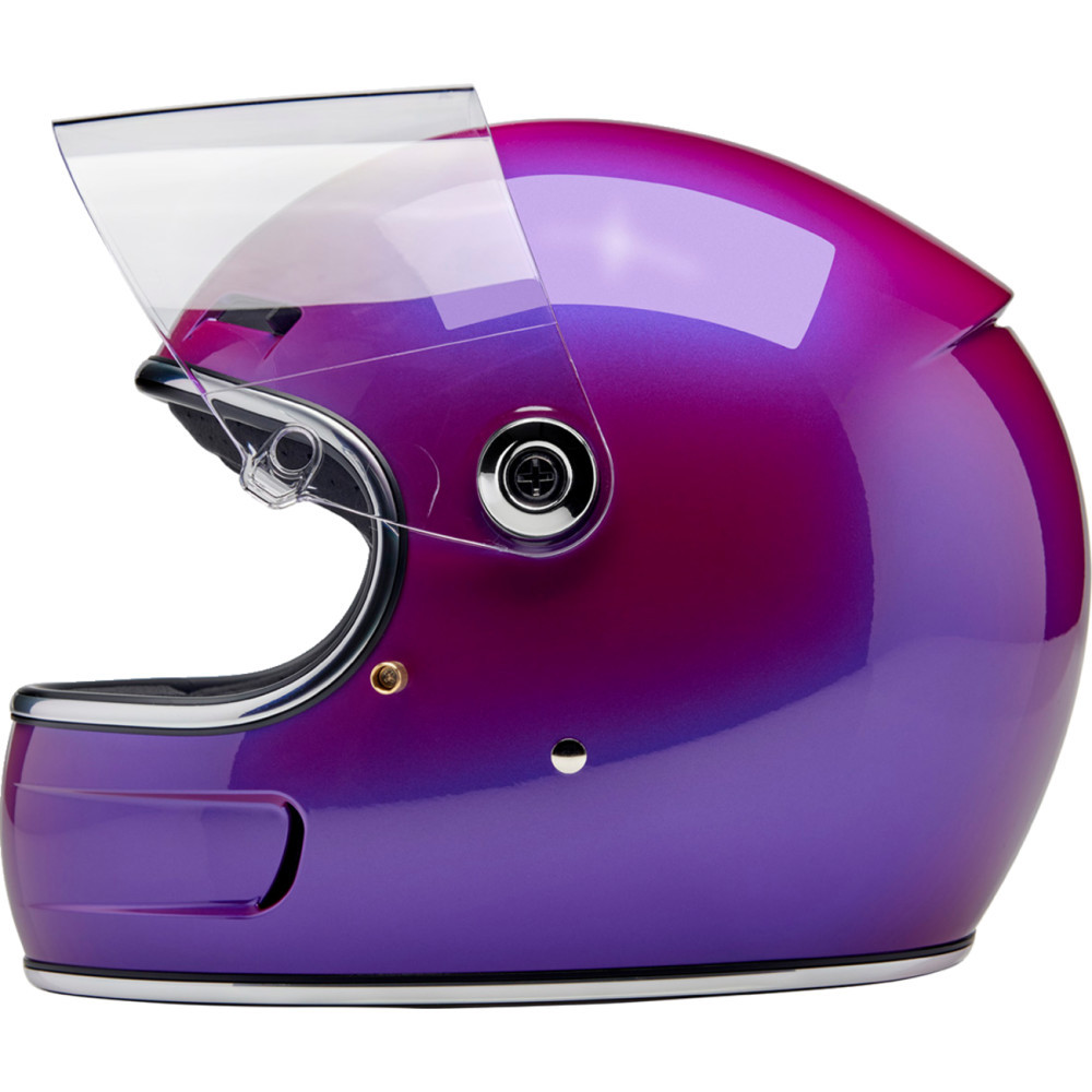 anodized purple motorcycle helmet HAX Obsidian Alebrije Dragon Slayer XXL Meets DOT standard (FMVSS218) Retractable tinted sun visor Biltwell Gringo SV Helmet |