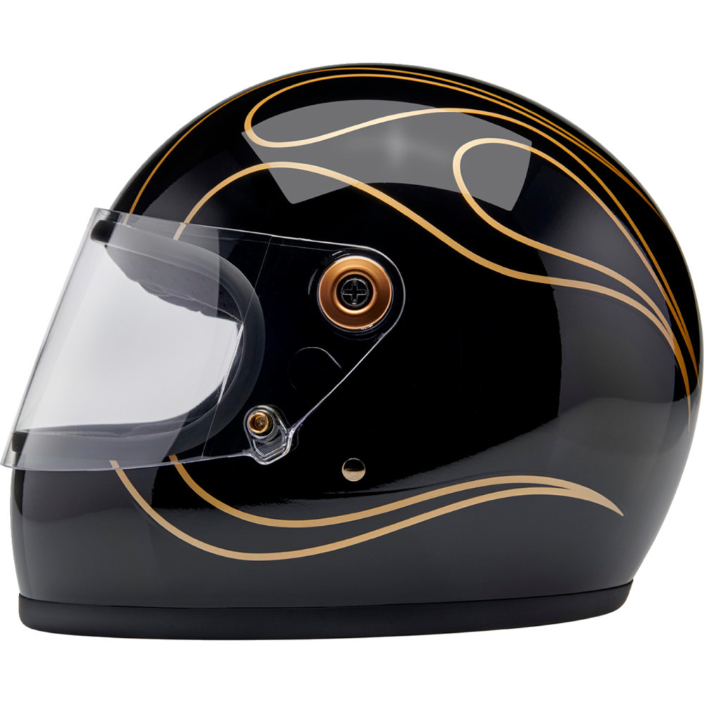 Biltwell Gringo S ECE Black Flame Helmet - Get Lowered Cycles