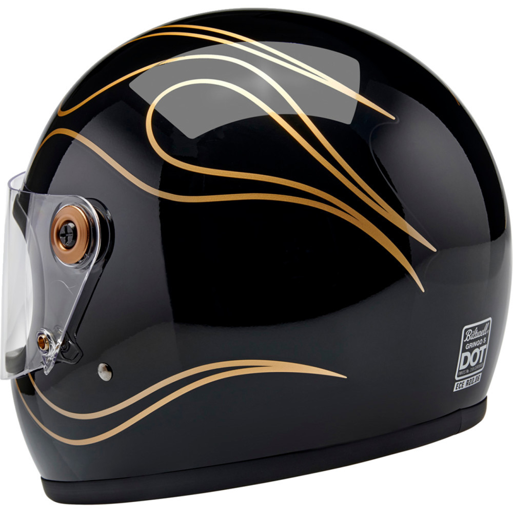 Biltwell Gringo S ECE Black Flame Helmet - Get Lowered Cycles