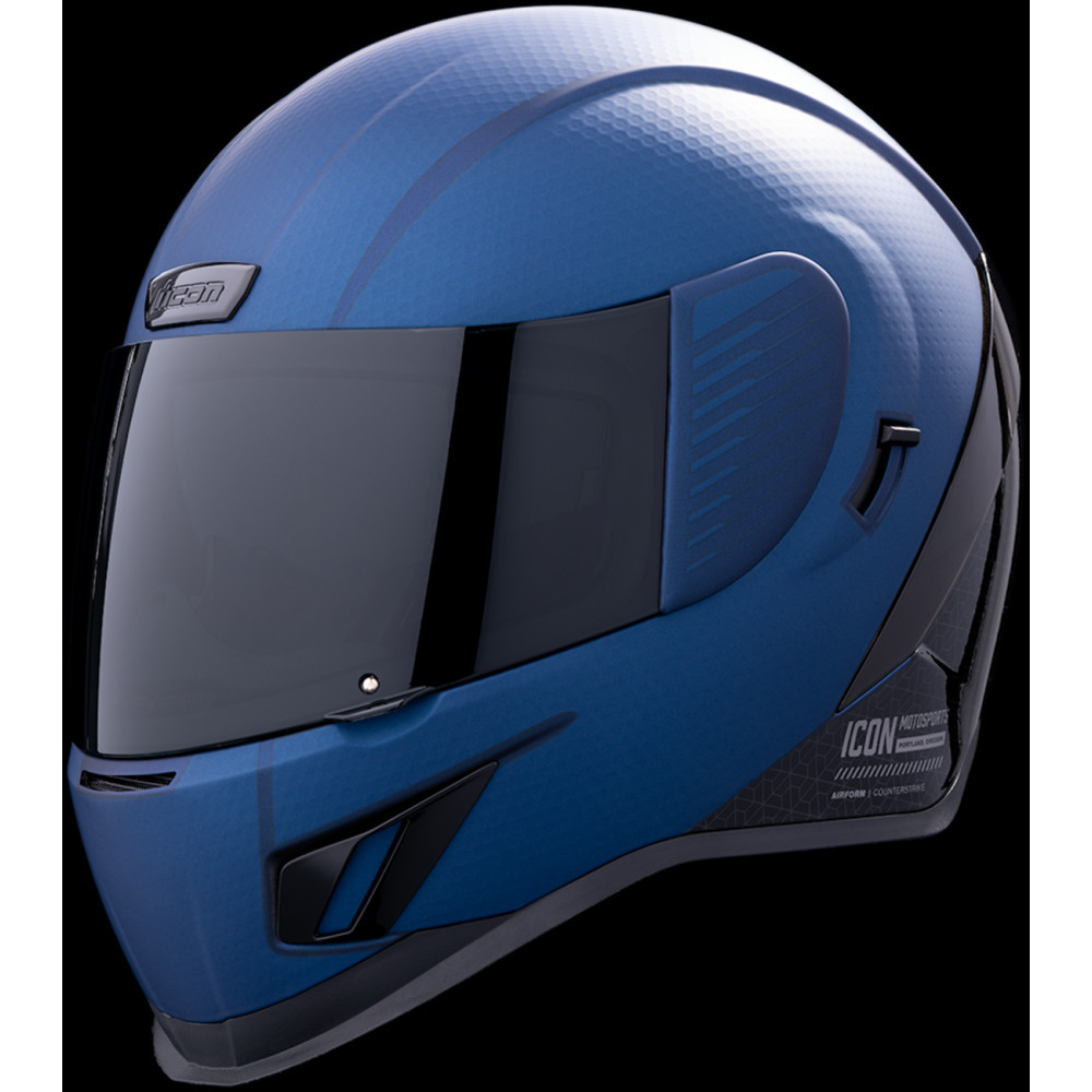 ICON AIRFORM フルフェイスヘルメット Mサイズ ブルー Icon Airform Counterstrike Blue Helmet - Get Lowered Cycles