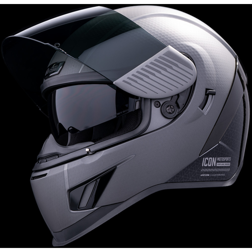 Icon Airform Counterstrike Silver Helmet - Get Lowered Cycles