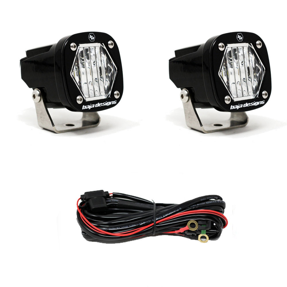 バハデザイン S1 Wide Cornering | White LED Baja S1 LED Wide Cornering Auxiliary Light Pod Pair - Get Lowered
