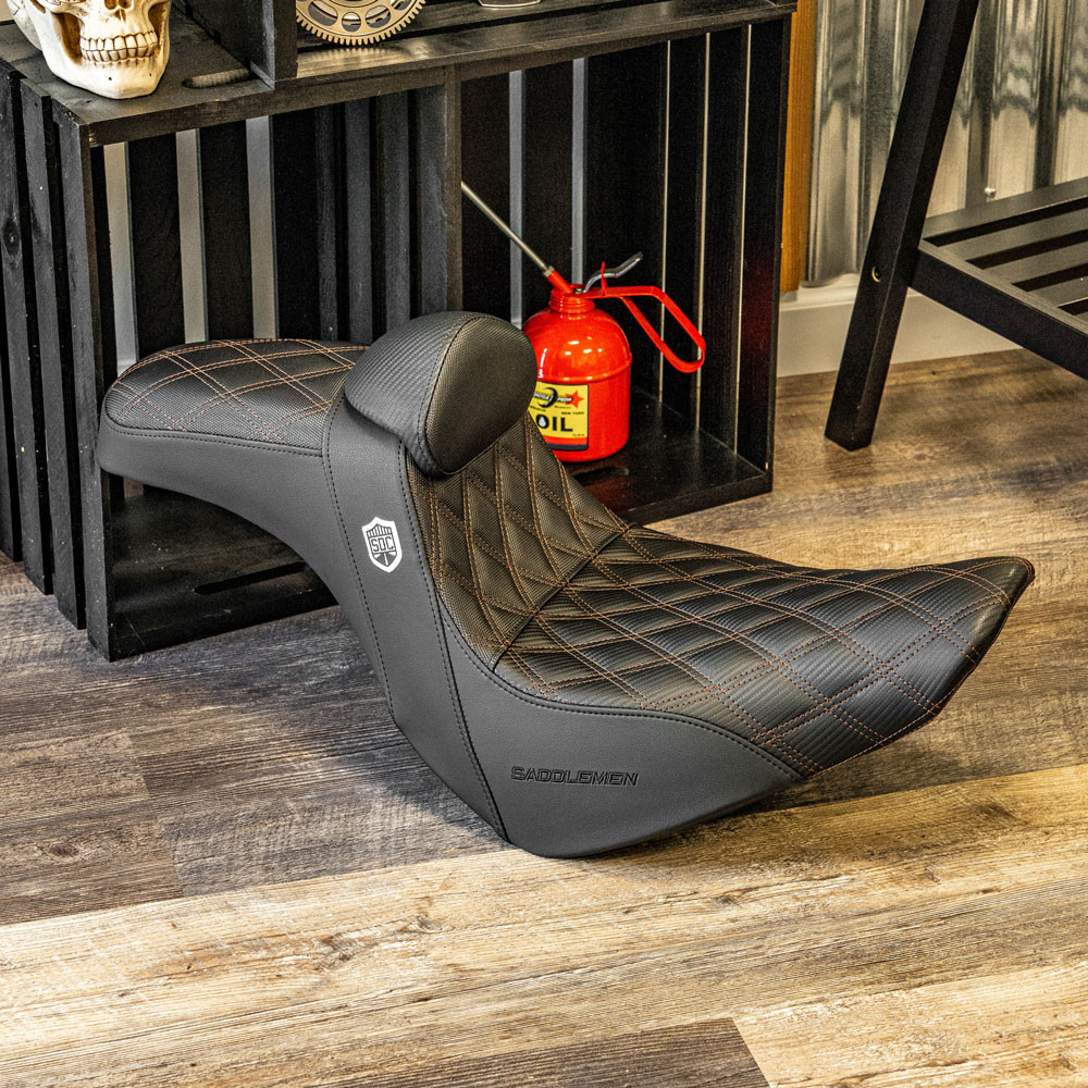 SADDLEMEN × San Diego Customsコラボシート San Diego Customs Pro Series Seat with Backrest for 2018-2024