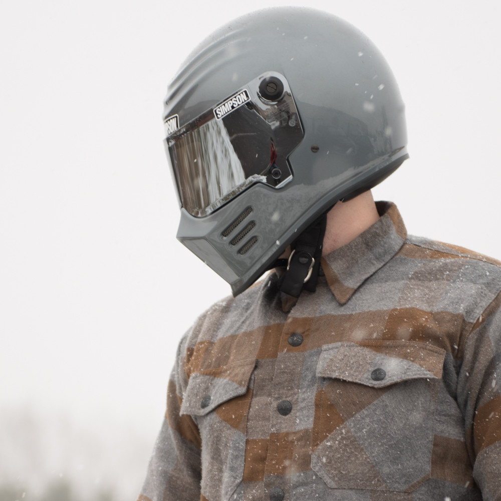 SIMPSON OUTLAW フルフェイスヘルメット アウトロー ガンメタ Simpson Outlaw Bandit Motorcycle Helmet - Gunmetal - Get Lowered