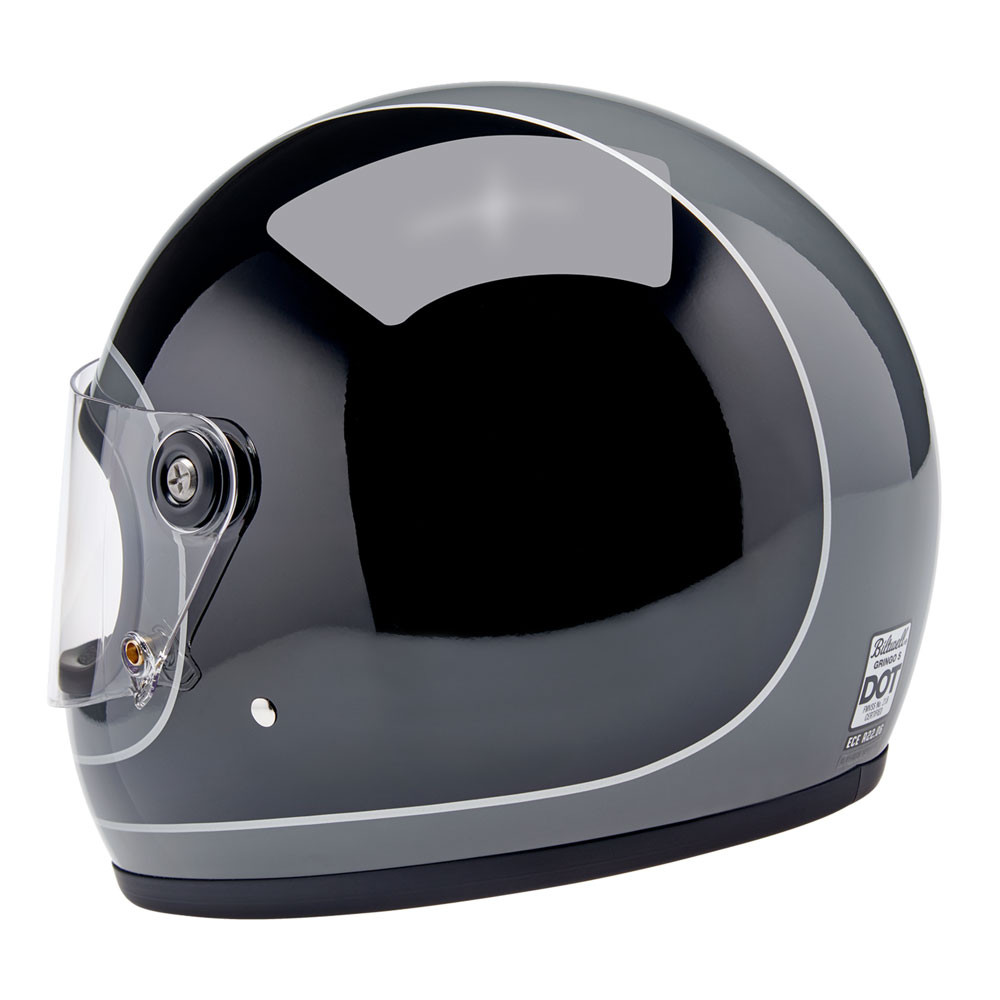 Biltwell Gringo S ECE Gloss Tracker Storm Gray/Black Helet - Get