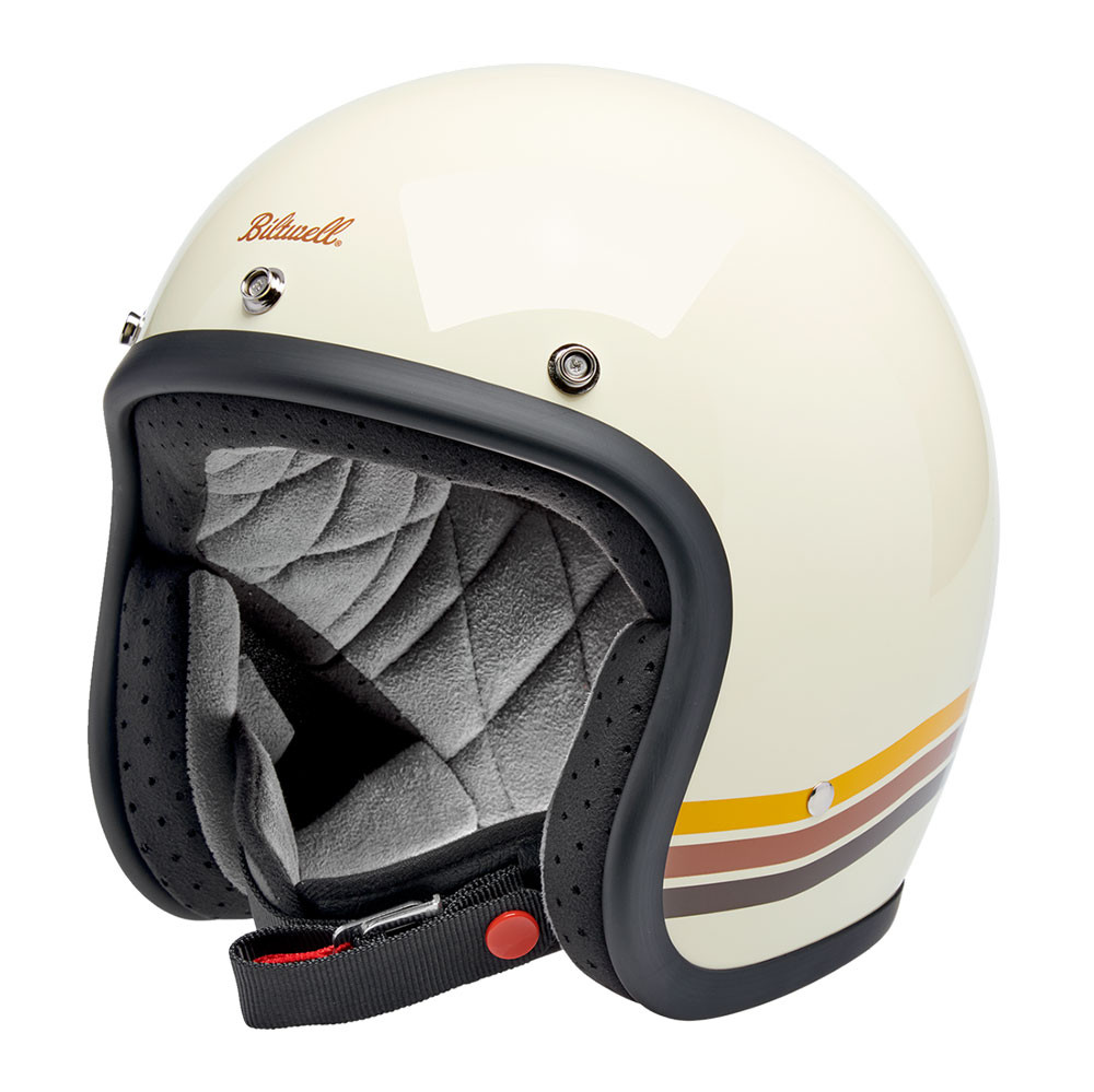 biltwell bonanza open face motorcycle helmet Scallop Metallic Charcoal/Champagne / Medium Some people prefer the winds of freedom to hit them squarely in the face Biltwell Bonanza Open Face Helmet